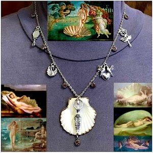 “Birth of Venus" Aphrodite Greek Roman Mythology Goddess Handmade Necklace Pagan